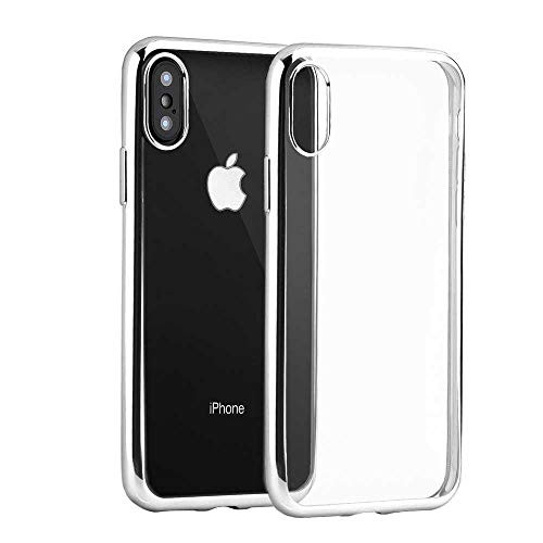 Smoony Clear iPhone 8 Case, iPhone 7 Case, Ultra Thin Slim Fit Soft Silicone TPU Protective Cover Case Compatible with iPhone iPhone 7/8 4.7inch  inch, Silver