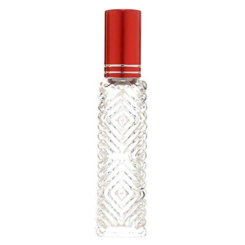 balloonbobo Glass Spray Bottle Mini Clear Empty Refillable Fine Mist Perfume Bottle Sealed Leak Proof Atomizer Cosmetic Comtainers 10ml Red