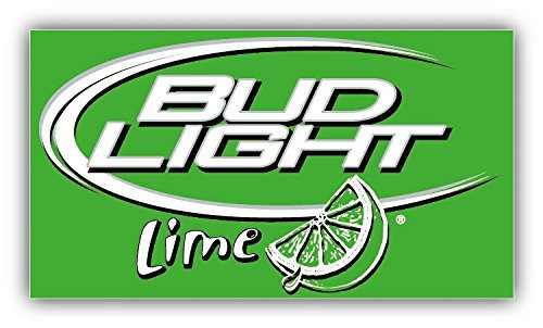 valstick Bud Light Lime Beer Logo Car Bumper Sticker Decal, 5'' Longer Side