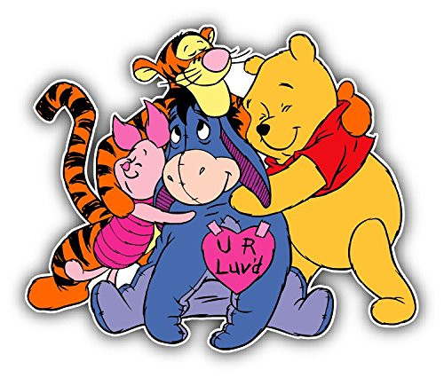 valstick Winnie The Pooh Company Love Cartoon Car Bumper Sticker Decal