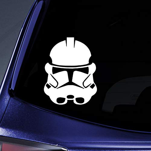 Bargain Max Decals - Clone Trooper Sticker Decal Notebook Car Laptop 5inch  White