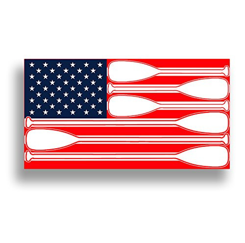 Pair American Flag USA Decal Sticker SUP Paddle Board Canoe Kayak
