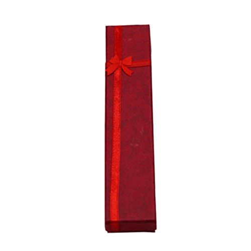 Elegant Ribbon Bowknot Long Necklace Bracelet Display Storage Case Jewelry Gift Box Red Elegant Ribbon Bowknot Long Necklace Bracelet Display Storage Case Jewelry Gift Box Red