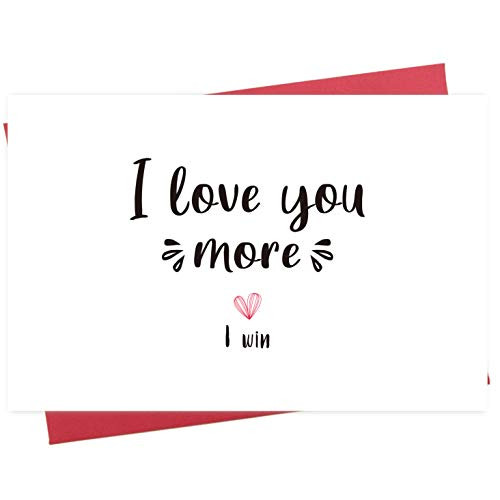 I Love You More Valentine's Day Card, Anniversary Greeting Card for Husband BF, Romantic Card I Love You More Valentine's Day Card, Anniversary Greeting Card for Husband BF, Romantic Card
