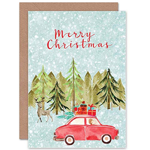 Wee Blue Coo Christmas Car Ride Sealed Greeting Card Plus Envelope Blank Inside Wee Blue Coo Christmas Car Ride Sealed Greeting Card Plus Envelope Blank Inside