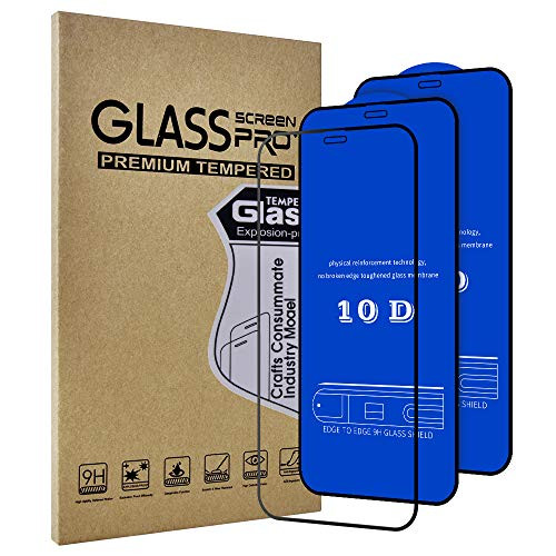 Tempered Glass Screen Protector Compatible with iPhone 12,Compatible with iPhone 12 Pro 6.1 Inch Screen Protector, 10D Anti-Scratch Bubble Free 3 Pack
