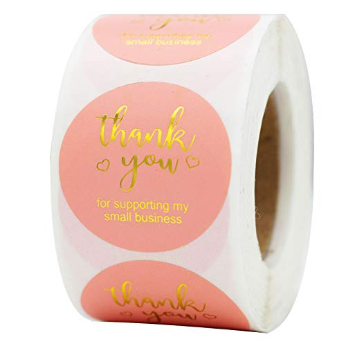 NSWDYLO Thank You Stickers Roll of 500pcs 1.5 Thank You for Supporting My Small Business Stickers Pink Thank You Small Business Stickers Handmade Stickers Labels for Business Packages NSWDYLO Thank You Stickers Roll of 500pcs 1.5 Thank You for Supporting My Small Business Stickers Pink Thank You Small Business Stickers Handmade Stickers Labels for Business Packages
