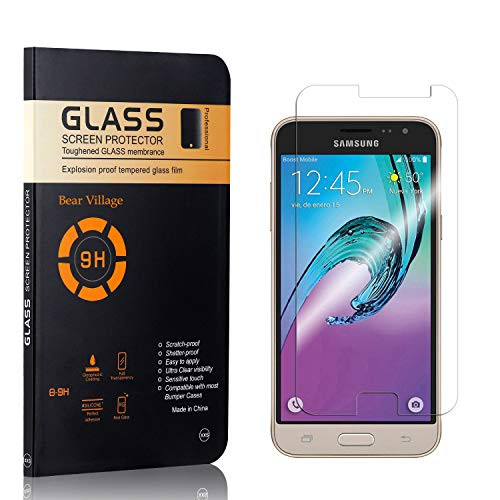 Screen Protector for Galaxy J3 / J3 2016, Bear Village 9H Tempered Glass Screen Protector, Drop Fall Protection Screen Protector Film for Samsung Galaxy J3 / J3 2016, 1 Pack Screen Protector for Galaxy J3 / J3 2016, Bear Village 9H Tempered Glass Screen Protector, Drop Fall Protection Screen Protector Film for Samsung Galaxy J3 / J3 2016, 1 Pack