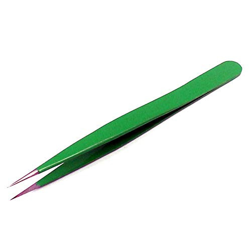 DDP Tweezers for Ingrown Hair - Stainless Steel Precision Sharp Tweezers for Splinters, Ticks and Glass Removal - Best for Eyebrow Hair, Facial Hair Removal - Steel Pointy Green DDP Tweezers for Ingrown Hair - Stainless Steel Precision Sharp Tweezers for Splinters, Ticks and Glass Removal - Best for Eyebrow Hair, Facial Hair Removal - Steel Pointy Green