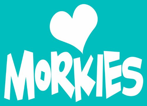 Imagine This Car Window Decal, Heart Morkies