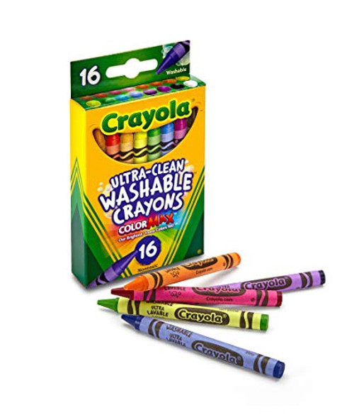 Crayola. 526916 Washable Crayons Regular 8 Colors 16/Box Crayola. 526916 Washable Crayons Regular 8 Colors 16/Box