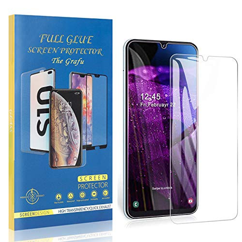 The Grafu Screen Protector for Galaxy A30S, Ultra Clear, Bubble Free, 9H Tempered Glass Screen Protector for Samsung Galaxy A30S, Drop Fall Protection, 1 Pack