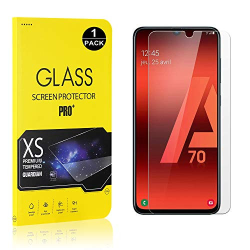 Screen Protector for Galaxy A70, Bear Village Tempered Glass Screen Protector, 9H Hardness Screen Protector Film for Samsung Galaxy A70, 1 Pack