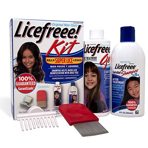 Licefreee Kit All-in-One Complete Lice Killing Treatment, Daily Maintenance Shampoo and Professional Nit Comb in One Box, 16 Fluid Ounce