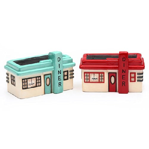 Appletree Design Road Trip Diner Salt and Pepper Set, 3-1/2 by 2 by 1-3/4-Inch