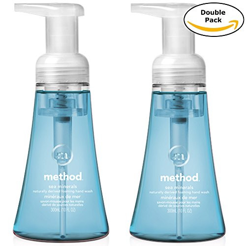 Method Naturally Derived Biodegradable Foaming Hand Wash, Sea Minerals Scent, Double Pack, 10 Fl. Oz Each, Total 20 Fl. Oz