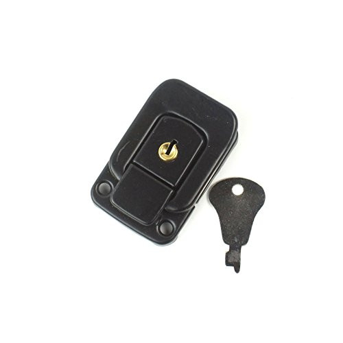 Square shape Drawbolt Closure Latch for Guitar Case with Lock ,Black 47mm