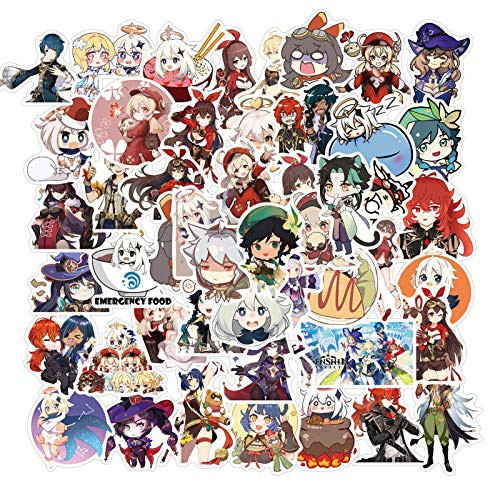 Genshin Impact Stickers, 50pcs, Popular Game Anime Cartoon Genshin Impact Waterproof Vinyl Stickers for Laptop, Water Bottle, Car, Skateboard, Gift for Kids, Teens, Girls Genshin Impact Genshin Impact Stickers, 50pcs, Popular Game Anime Cartoon Genshin Impact Waterproof Vinyl Stickers for Laptop, Water Bottle, Car, Skateboard, Gift for Kids, Teens, Girls Genshin Impact