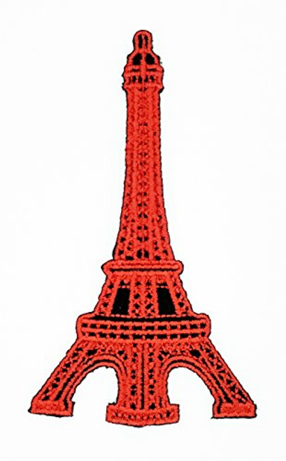 HHO Eiffel Tower ParisRed Patch Eiffel Tower Paris Cartoon Patch Embroidered DIY Patches, Cute Applique Sew Iron on Kids Craft Patch for Bags Jackets Jeans Clothes