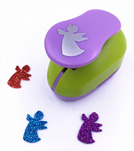 TECH-P Creative Life Shape Size 2CM-2.5CM Multi-Pattern Hand Press Album Cards Paper Craft Punch,Card Scrapbooking Engraving Kid Cut DIY Handmade Hole Puncher. Angel