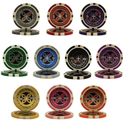ULTIMATE 14gm Clay Poker Chip Sample Set - 10 New Chips