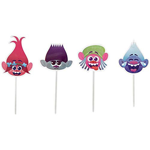 Wilton DreamWorks Trolls Cupcake Toppers, 24-Count
