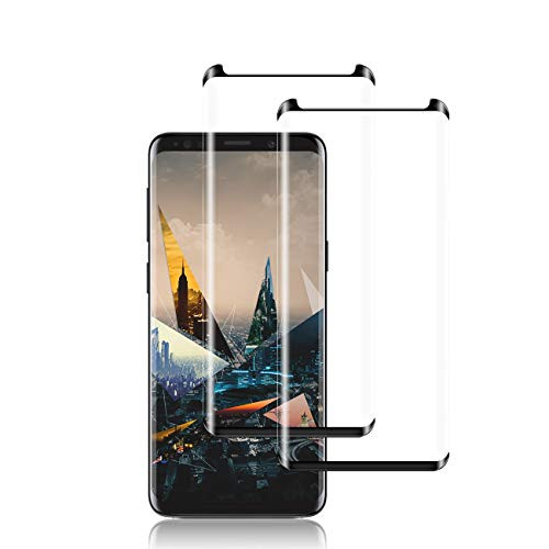 Galaxy S9 Plus Screen Protector by YEYEBF, 2 Pack Full Coverage Tempered Glass Screen Protector 3D Glass Anti-Glare Bubble-Free Screen Protector Glass for Samsung Galaxy S9 Plus
