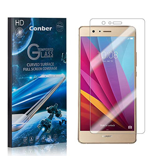 Conber 1 Pack Screen Protector for Huawei P9 Lite, Scratch-ResistantAnti-ShatterCase Friendly Premium Tempered Glass Screen Protector for Huawei P9 Lite