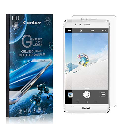Conber 1 Pack Screen Protector for Huawei P9 Plus, Scratch-ResistantAnti-ShatterCase Friendly Premium Tempered Glass Screen Protector for Huawei P9 Plus