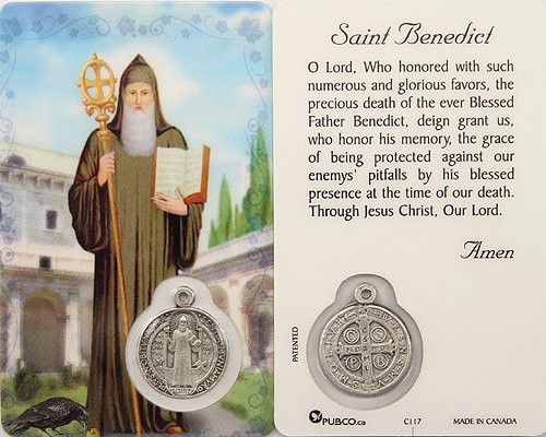 Saint Benedict, Prayer Card