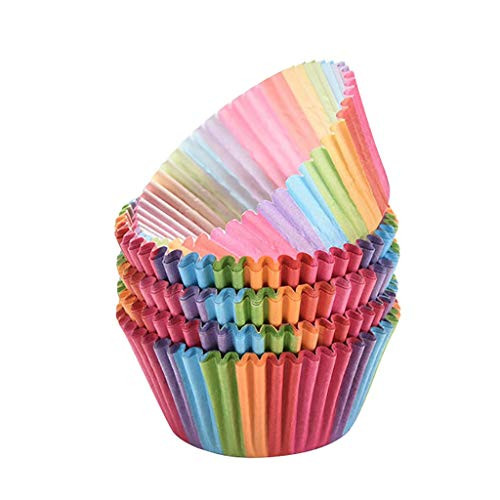 Gallity 100pcs Rainbow Paper Cupcake Liners,Disposable Cake Baking Cups Muffin Case Molds,Disposable Paper Baking Cups Rainbow Cupcake Wrappers for Cake,Muffins, Cupcakes and Candies Gallity 100pcs Rainbow Paper Cupcake Liners,Disposable Cake Baking Cups Muffin Case Molds,Disposable Paper Baking Cups Rainbow Cupcake Wrappers for Cake,Muffins, Cupcakes and Candies