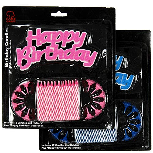 Chef Craft Select Happy Birthday Candle Set, 25 Piece, Color May Vary