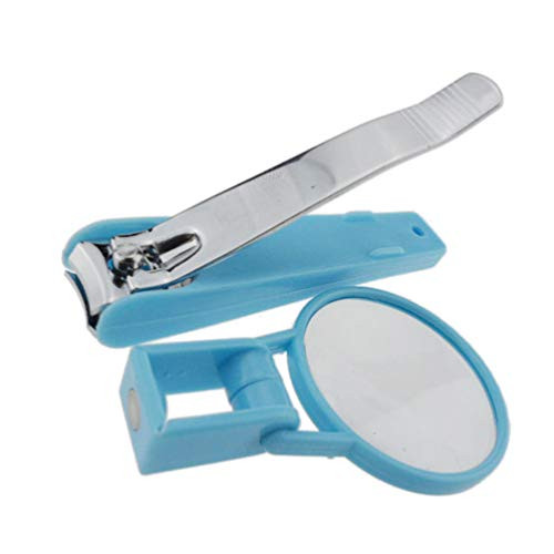 Exceart Nail Cutter with Magnifier Baby Elderly Children Nail Trimmer Magnifying Glass Fingernail Clipper Toenail Cutter