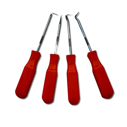4 Piece Pick and Hook Set O-Ring Punch Scribe Probe Picks