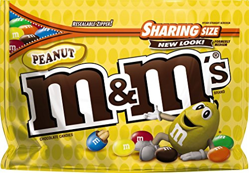 M and M'S Peanut Chocolate Candy Sharing Size 10.7-Ounce Bag