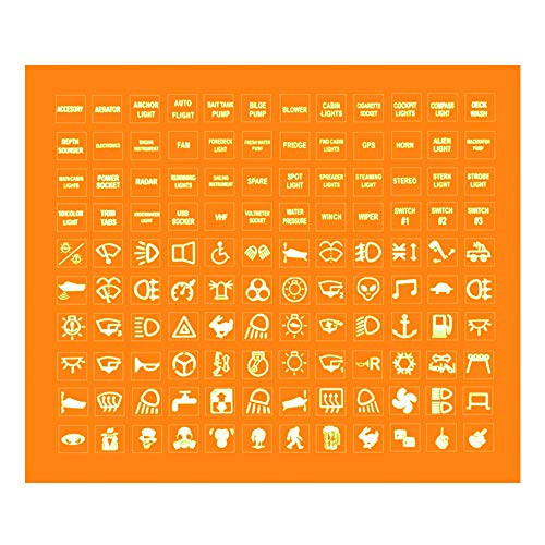 Clear Decal 120 PCS Graphic Text Decorative Description Boat RV Car Vehicle Toggle Rocker Switch Industrial Label Stickers