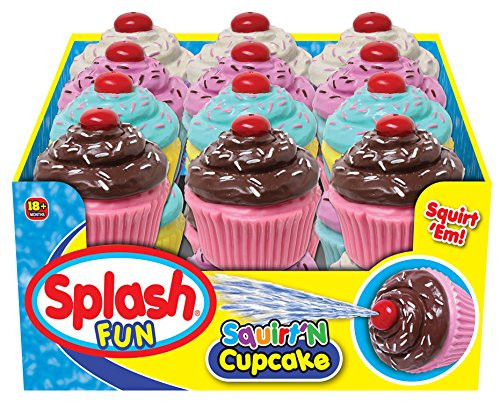 Ja-Ru 24123 Splash Fun Squirt Cupcake Pack Party Favor Bundle Pack Novelty