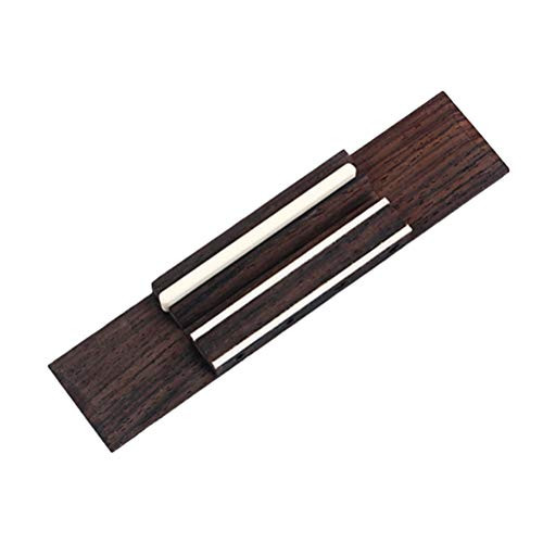 4-String Rosewood Saddle Ukulele Bridge for Ukulele Replacement Parts Coffee