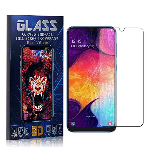 Bear Village Screen Protector for Galaxy A50, Scratch Resistant 9H Hardness, Ultra Thin Tempered Glass Screen Protector Film for Samsung Galaxy A50, 1 Pack