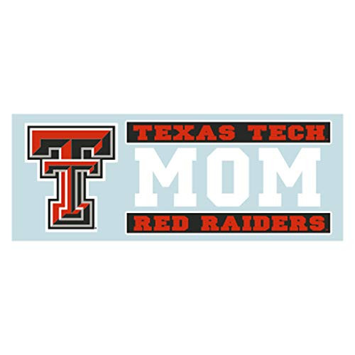 Craftique Texas Tech Decal TT Texas TECH MOM Decal 6'', 6inch