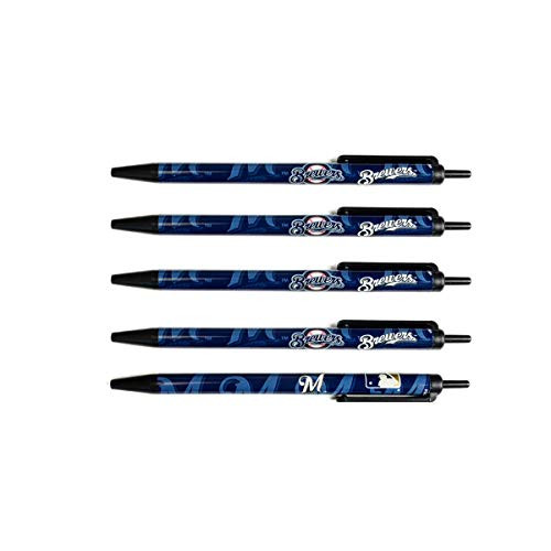 Pro Specialties Group MLB Milwaukee Brewers 5 Pack Click Pens Pro Specialties Group MLB Milwaukee Brewers 5 Pack Click Pens