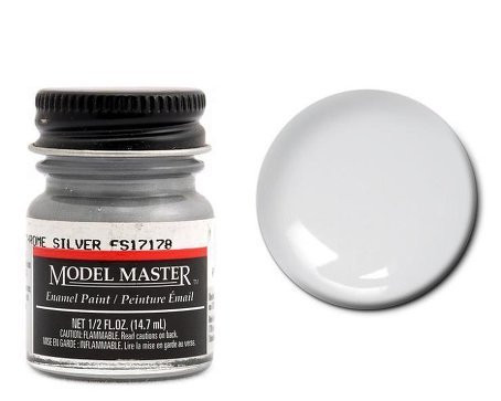 Testor Corp. Chrome Silver Enamel Paint .5 oz Bottle FS17178