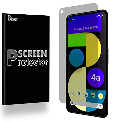 BISEN Fit for Google Pixel 4A 5G NOT Fit Google Pixel 4A Privacy Screen Protector Tempered Glass, Anti-Spy Screen, Anti-Scratch, Anti-Shock, Bubble Free, Lifetime Protection  and  Replacement
