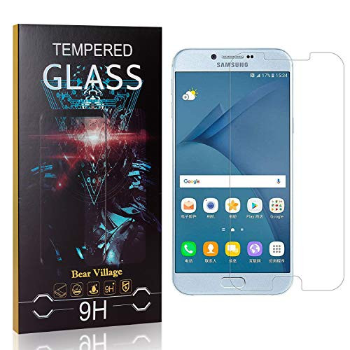 Screen Protector for Galaxy A8 2016, Bear Village 9H Hardness Bubble Free Tempered Glass Screen Protector Film for Samsung Galaxy A8 2016, 99.99 percent Clarity, 2 Pack Screen Protector for Galaxy A8 2016, Bear Village 9H Hardness Bubble Free Tempered Glass Screen Protector Film for Samsung Galaxy A8 2016, 99.99 percent Clarity, 2 Pack