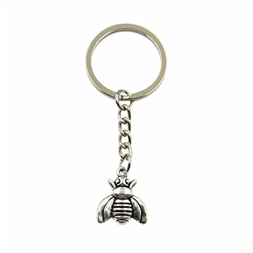 DIY Men 21x18mm bee Pendants Keychain Jewelry Car Key Chain Ring Holder Souvenir