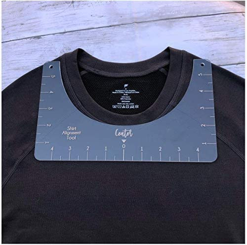 T-Shirt Ruler Guide,Sublimation Designs on T-Shirt- Vinyl Ruler Guide Size Chart,T-Shirt Ruler Guide for Vinyl and Sublimation - T-Shirt Alignment Guide