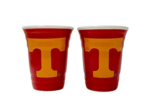 HUNTER NCAA Tennessee Volunteers 2 oz Red Tailgater Ceramic Shot Glass 2pk