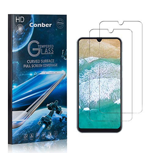 Conber 2 Pack Screen Protector for Samsung Galaxy A50, Scratch-ResistantAnti-ShatterCase Friendly Premium Tempered Glass Screen Protector for Samsung Galaxy A50