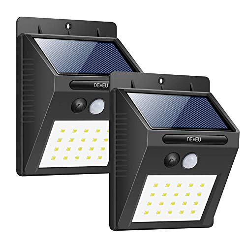 Solar Lights Outdoor, DEMEU 20 LED Motion Sensor Security Lights, Waterproof Solar Night Lights-Wireless Solar Powered Wall Lights for Garden, Stairs, Patio, Yard, Pathway, Garage, Driveway? Pack 2 Solar Lights Outdoor, DEMEU 20 LED Motion Sensor Security Lights, Waterproof Solar Night Lights-Wireless Solar Powered Wall Lights for Garden, Stairs, Patio, Yard, Pathway, Garage, Driveway? Pack 2