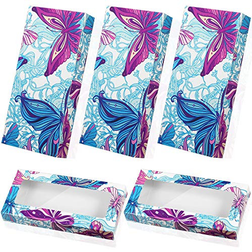 50 Pieces Eyelash Boxes Packaging Lash Box Packaging Empty Eyelash Case Boxes Empty Lash Case Lash Packaging False Eyelash Box Paper Lash Box Empty False Eyelash Containers Flower and Butterfly